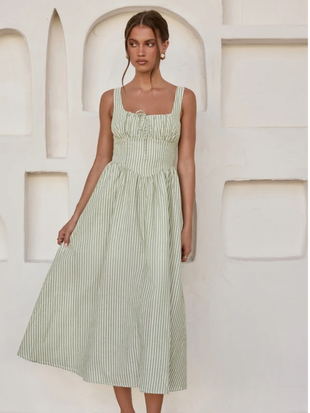 Fortunate One Reasons Why Midi Dress Sage